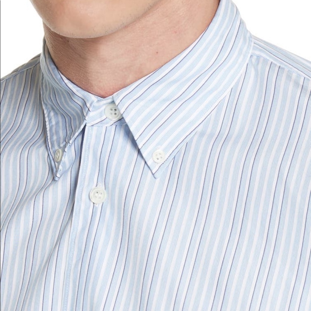 - COMME DES GARCONS Men's Striped Shirt w/ Heart